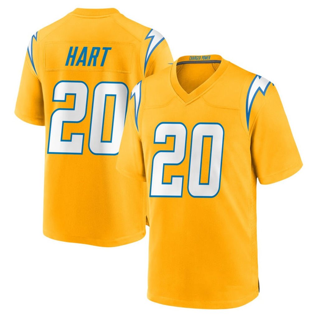 LA.Chargers #20 Cam Hart Player Gold Home Game Qdoa Stitched Jerseys