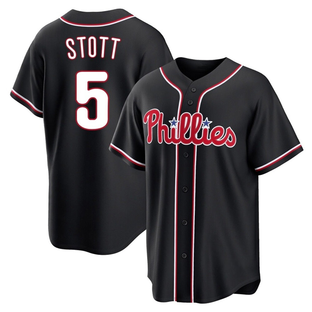P.Phillies #5 Bryson Stott Player Black Fashion Out Home Game Qdoa Stitched Jerseys