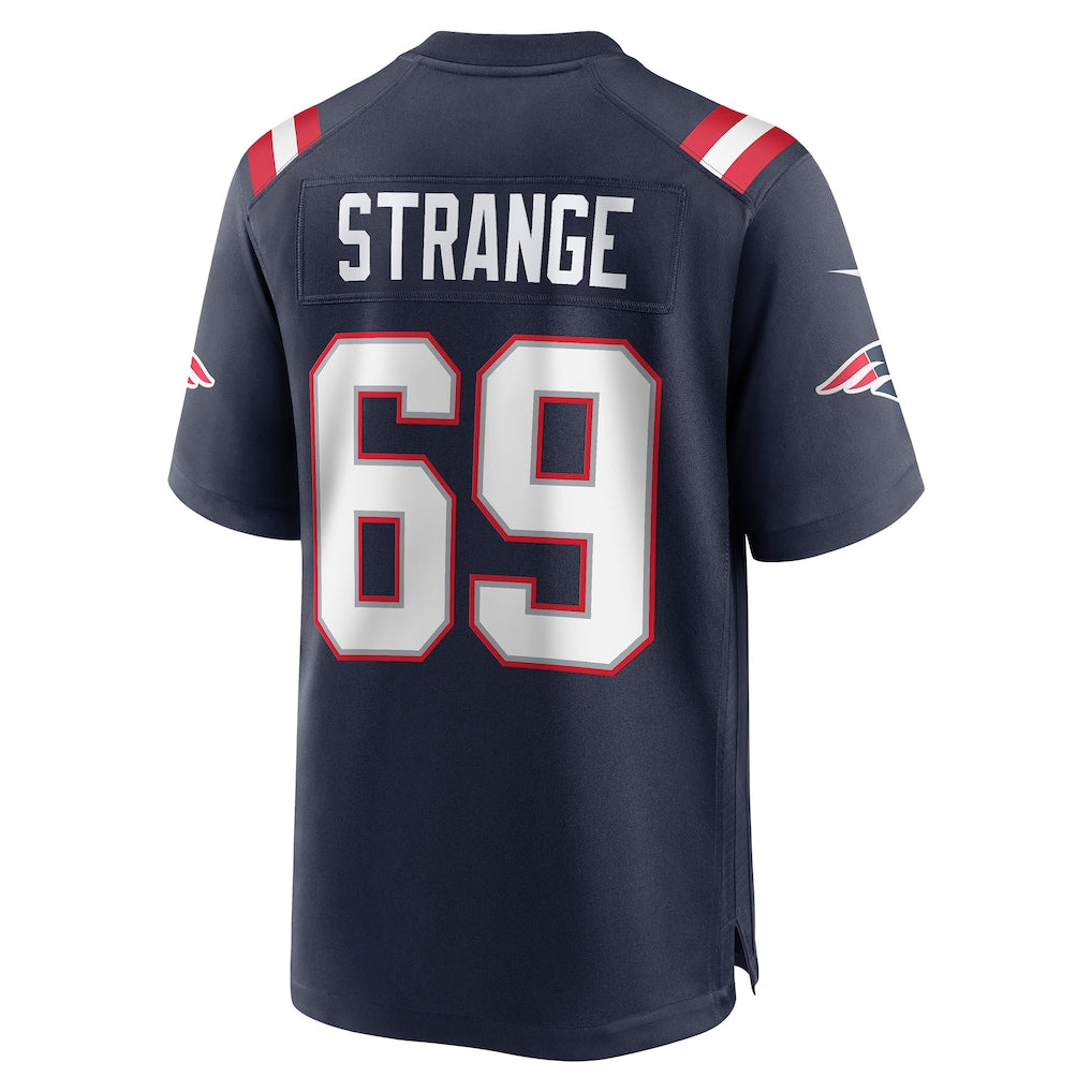 Qdoa NE.Patriots #69 Cole Strange Navy Game Player Jersey