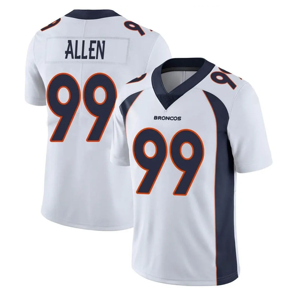 D.Broncos #99 Zach Allen Player White Vapor Untouchable Limited Home Game Qdoa Stitched Jerseys
