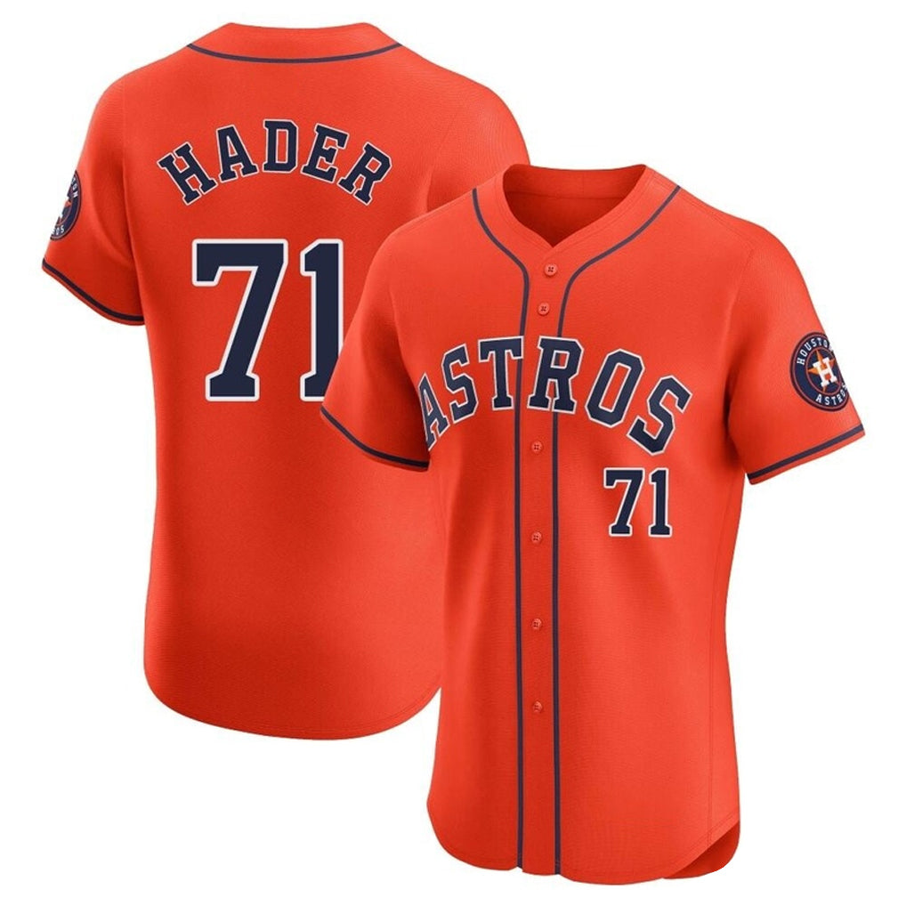 H.Astros #71 Josh Hader Player Orange Home Limited Elite Qdoa Stitched Jerseys