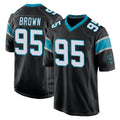 C.Panthers #95 Derrick Brown Player Black Game Qdoa Stitched Jerseys