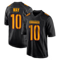 W.Commanders #10 Tress Way Player Black Carbon Fashion Home Game Qdoa Stitched Jerseys