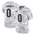 C.Bengals #0 DJ Turner II Player Arctic Camo Salute to Service Limited Qdoa Stitched Jerseys