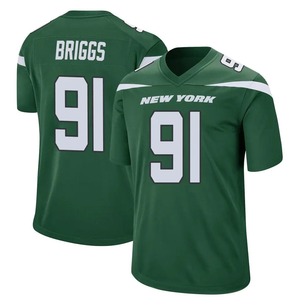 NY.Jets #91 Jowon Briggs Player Green Home Game Qdoa Stitched Jerseys