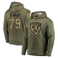 B.Ravens #79 Ronnie Stanley Player Olive Salute to Service Pullover Hoodie Qdoa Stitched Jerseys