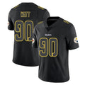 P.Steelers #90 T.J. Watt Player Black Impact Limited Home Game Qdoa Stitched Jerseys