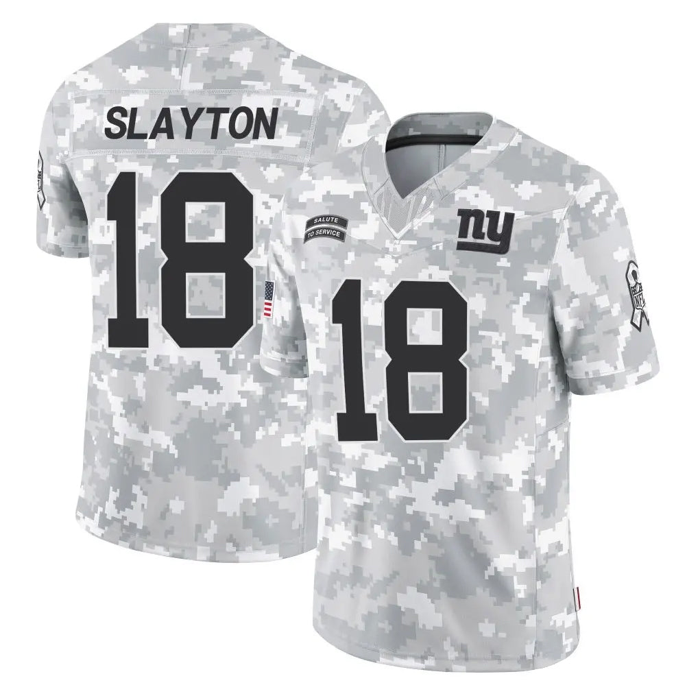 NY.Giants #18 Darius Slayton Player Arctic Camo Salute To Service Limited Game Qdoa Stitched Jerseys