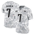 NE.Patriots #7 Carlton Davis III Player Arctic Camo Salute To Service Limited Game Qdoa Stitched Jerseys