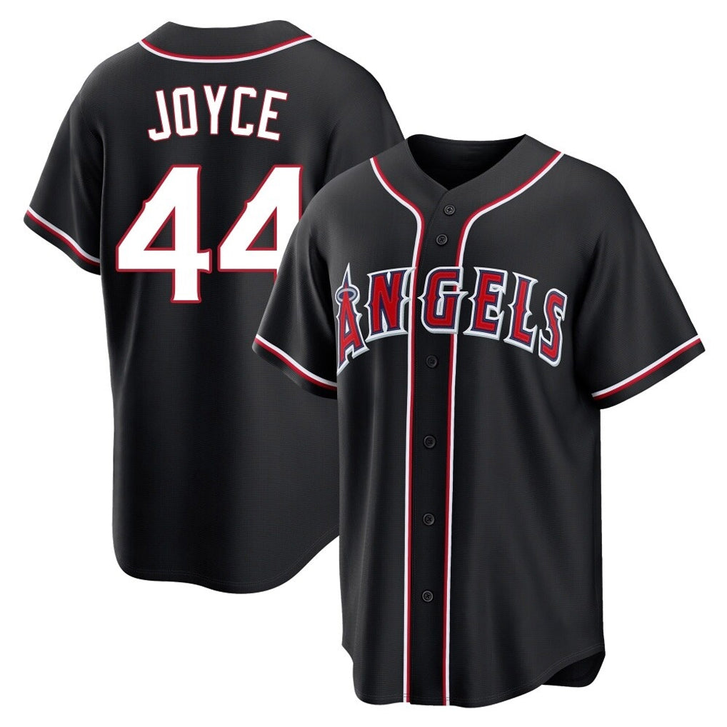 LA.Angels #44 Ben Joyce Player Black Fashion Out Home Game Qdoa Stitched Jerseys