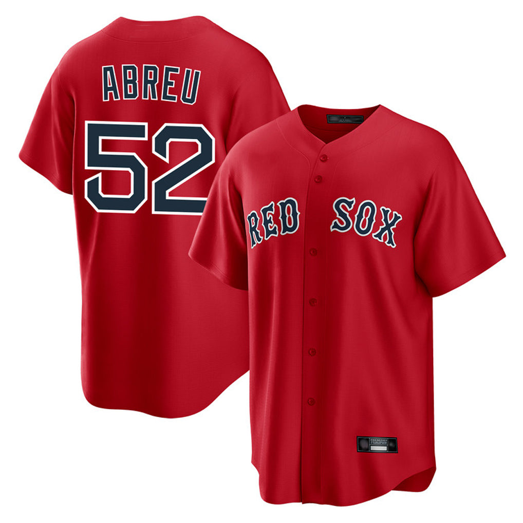 B.Red Sox #52 Wilyer Abreu Player Red Home Game Qdoa Stitched Jerseys