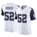 D.Cowboys #52 Tyler Booker Player White-Navy Limited Vapor F.U.S.E. Home Game Qdoa Stitched Jerseys