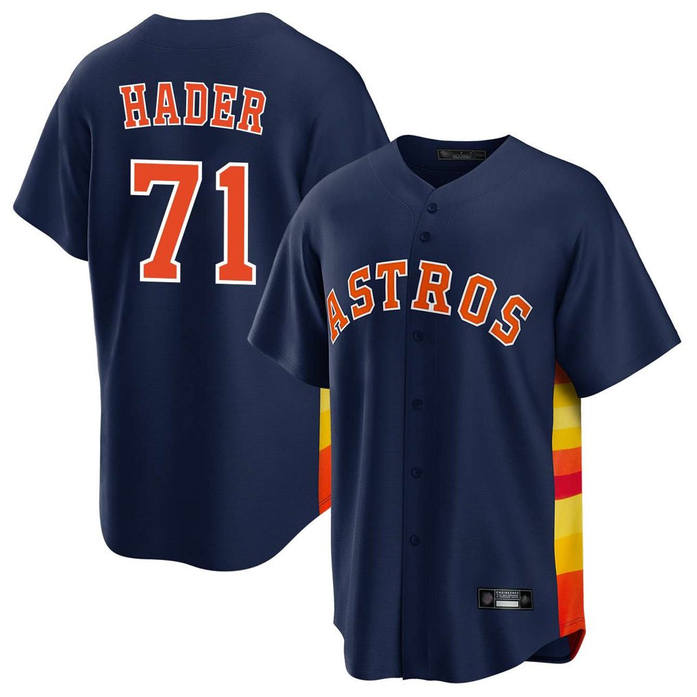 H.Astros #71 Josh Hader Player Navy Home Game Qdoa Stitched Jerseys