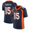 D.Broncos #15 Nik Bonitto Player Navy Vapor Untouchable Limited Game Qdoa Stitched Jerseys