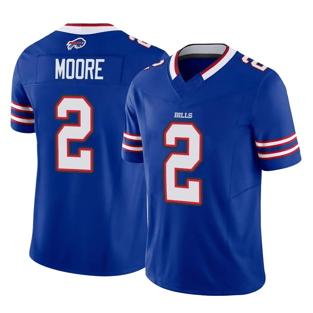 B.Bills #2 DJ Moore Player Royal Vapor F.U.S.E. Limited Home Game Qdoa Stitched Jerseys