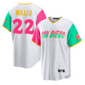 S.Diego Padres #22 Mason Miller Player White City Connect Home Game Qdoa Stitched Jerseys
