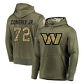 W.Commanders #72 Josh Conerly Jr. Player Olive Salute to Service Pullover Hoodie Limited Home Game Qdoa Stitched Jerseys