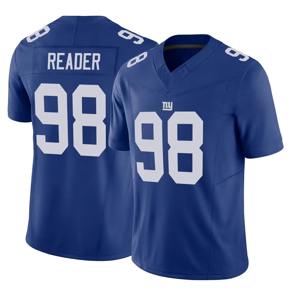 NY.Giants #98 DJ Reader Player Royal Limited Vapor F.U.S.E. Home Game Qdoa Stitched Jerseys