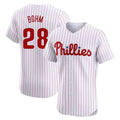 P.Phillies #28 Alec Bohm Player White Home Limited Elite Qdoa Stitched Jerseys