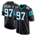 C.Panthers #97 Bobby Brown III Player Black Home Game Qdoa Stitched Jerseys