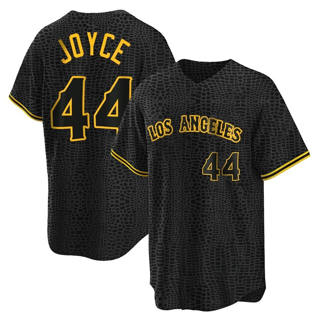 LA.Angels #44 Ben Joyce Player Black Snake Skin City Game Home Qdoa Stitched Jerseys