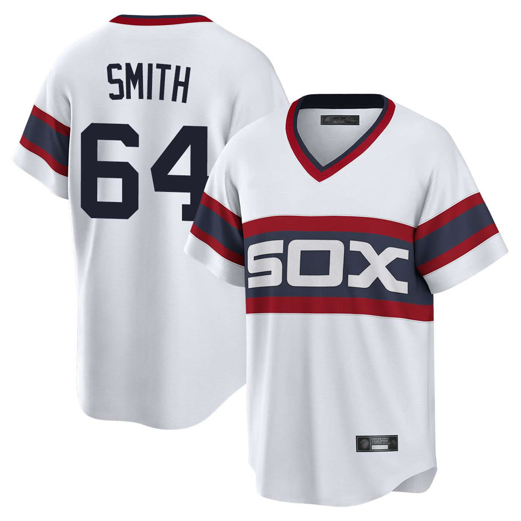 C.White Sox #64 Shane Smith Player White T-shirt Home Game Qdoa Stitched Jerseys