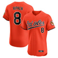 B.Orioles #8 Cal Ripken Player Orange Limited Elite Home Game Qdoa Stitched Jerseys
