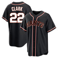 SF.Giants #22 Will Clark Player Black Fashion Out Home Limited Qdoa Stitched Jerseys