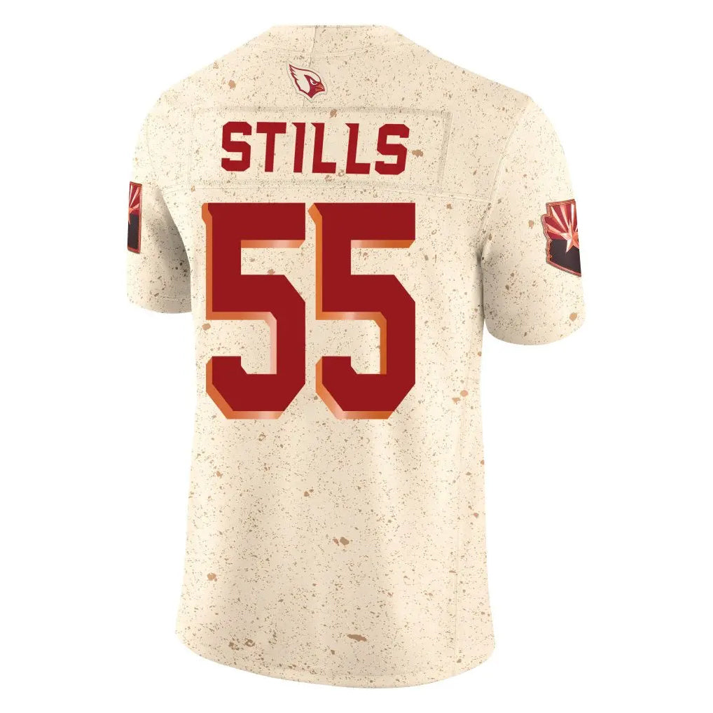 A.Cardinals #55 Dante Stills Player Cream Rivalries Collection Vapor Limited Home Game Qdoa Stitched Jerseys