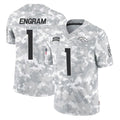 D.Broncos #1 Evan Engram Player Arctic Camo Salute To Service Limited Qdoa Stitched Jerseys