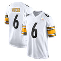 P.Steelers #6 Patrick Queen Player White Home Game Qdoa Stitched Jerseys