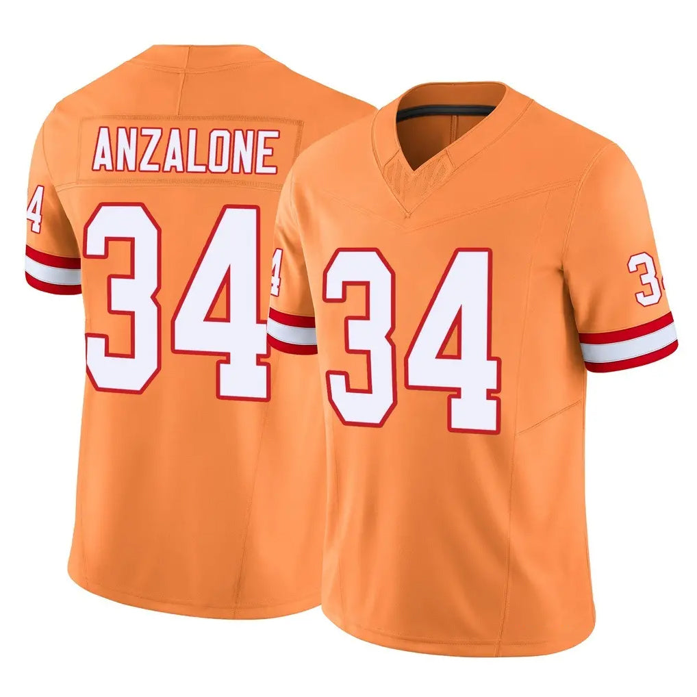 TB.Buccaneers #34 Alex Anzalone Player Orange Limited Vapor F.U.S.E. Home Game Qdoa Stitched Jerseys