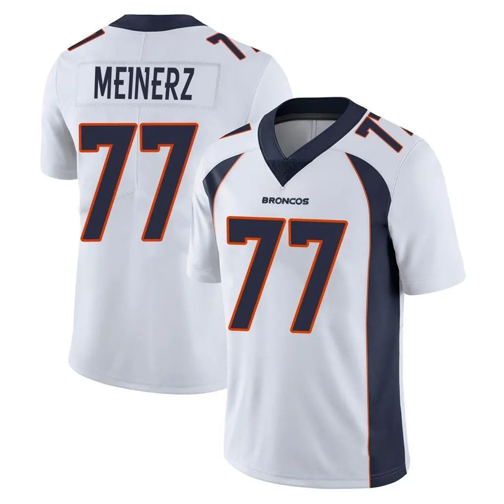 D.Broncos #77 Quinn Meinerz Player White Vapor Untouchable Limited Home Game Qdoa Stitched Jerseys