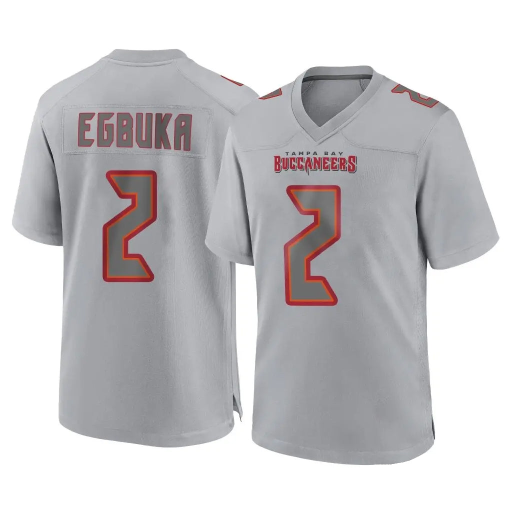 TB.Buccaneers #2 Emeka Egbuka Player Gray Atmosphere Fashion Home Game Qdoa Stitched Jerseys