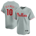P.Phillies #10 J.T. Realmuto Player Gray Home Limited Qdoa Stitched Jerseys