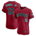 A.Diamondbacks #12 Lourdes Gurriel Jr Player Red Limited Elite Home Game Qdoa Stitched Jerseys