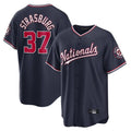 W.Nationals #37 Stephen Strasburg Player Navy Replica Qdoa Stitched Jerseys