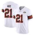 C.Browns #21 Denzel Ward Player White Limited  Vapor 1946 Collection Alternate Game Qdoa Stitched Jerseys