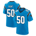 C.Panthers #50 Robert Hunt Player Blue Home Game Qdoa Stitched Jerseys