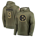P.Steelers #9 Chris Boswell Player Olive Salute to Service Pullover Hoodie Home Game Qdoa Stitched Jerseys