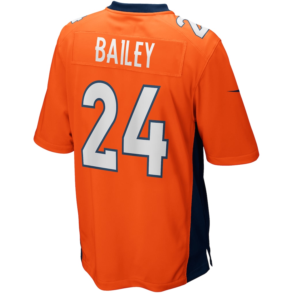Qdoa D.Broncos #24 Champ Bailey Orange Game Retired Player Jersey