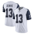 D.Cowboys #13 Caleb Downs Player White-Navy Limited Color Rush Vapor Untouchable Home Game Qdoa Stitched Jerseys
