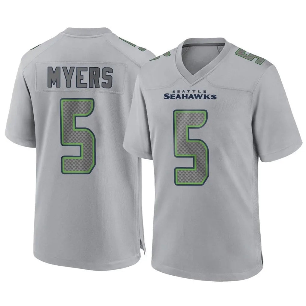 S.Seahawks #5 Jason Myers Player Gray Atmosphere Fashion Home Game Qdoa Stitched Jerseys