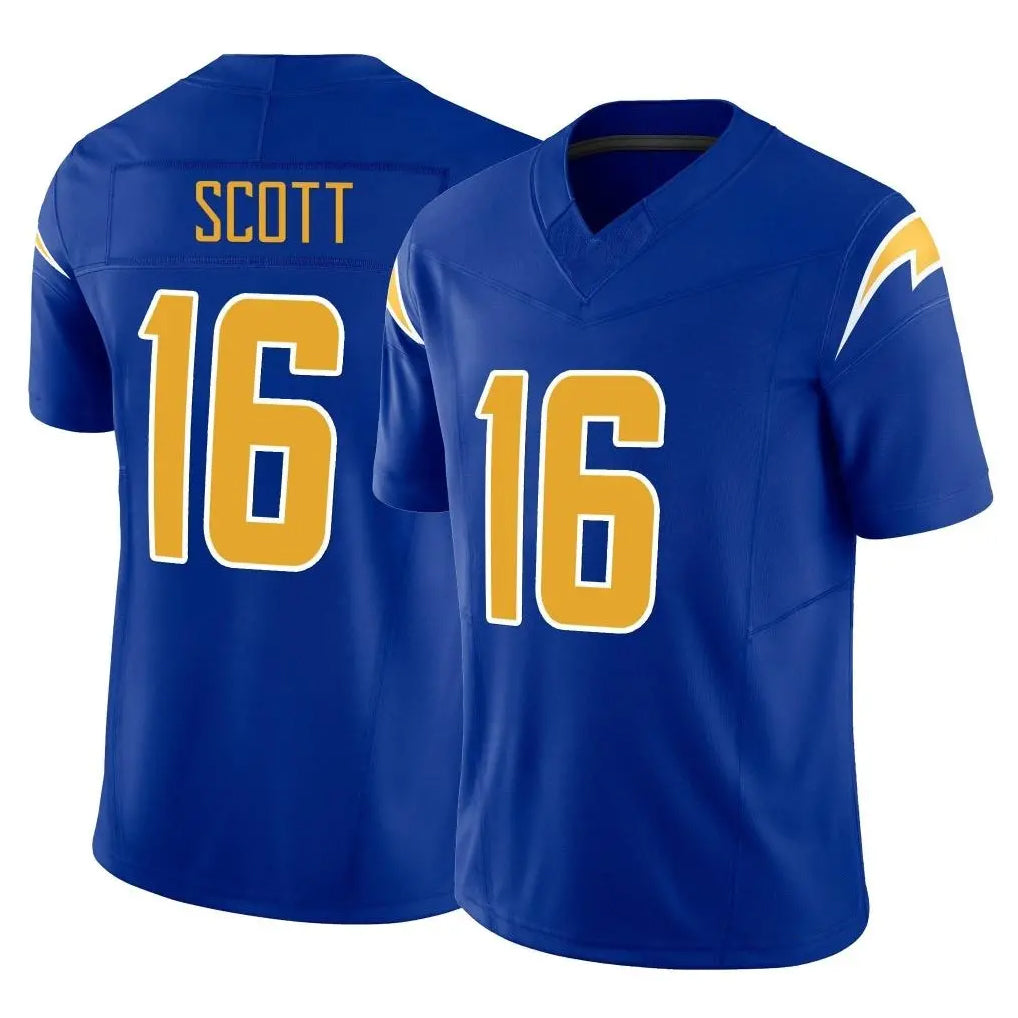 LA.Chargers #16 J.K. Scott Player Royal Limited Vapor F.U.S.E. Home Game Qdoa Stitched Jerseys