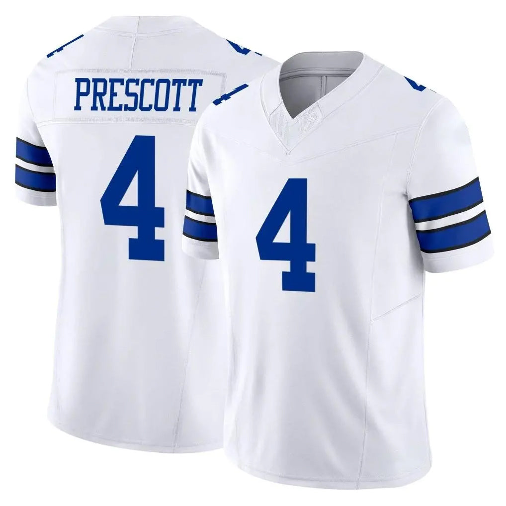 D.Cowboys #4 Dak Prescott Player White Limited Vapor F.U.S.E. Home Game Qdoa Stitched Jerseys