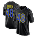 LA.Rams #48 Omar Speights Player Black Fashion Limited Home Game Qdoa Stitched Jerseys