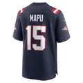 Qdoa NE.Patriots #15 Marte Mapu Navy Game Retired Player Jersey