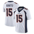 D.Broncos #15 Nik Bonitto Player White Vapor Untouchable Limited Home Game Qdoa Stitched Jerseys