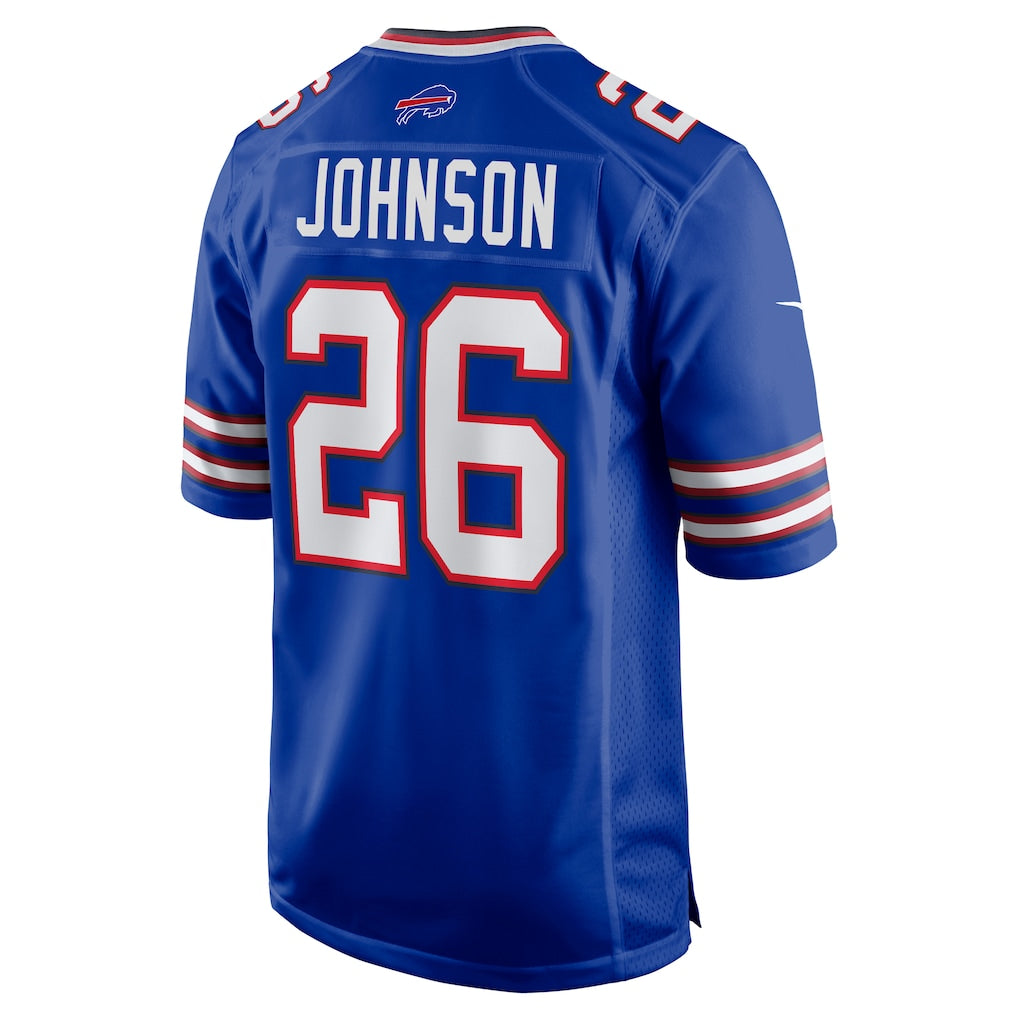 Qdoa B.Bills #26 Ty Johnson Royal Team Game Jersey