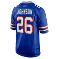 Qdoa B.Bills #26 Ty Johnson Royal Team Game Jersey